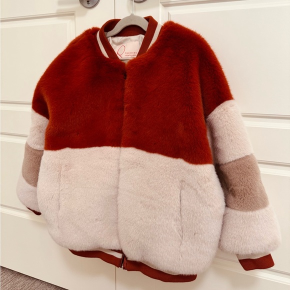 Colorblock Faux Fur Jacket - Picture 2 of 4